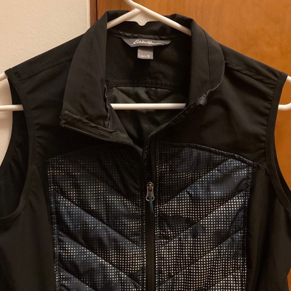 Eddie Bauer Black Quilted Women's Vest with pockets